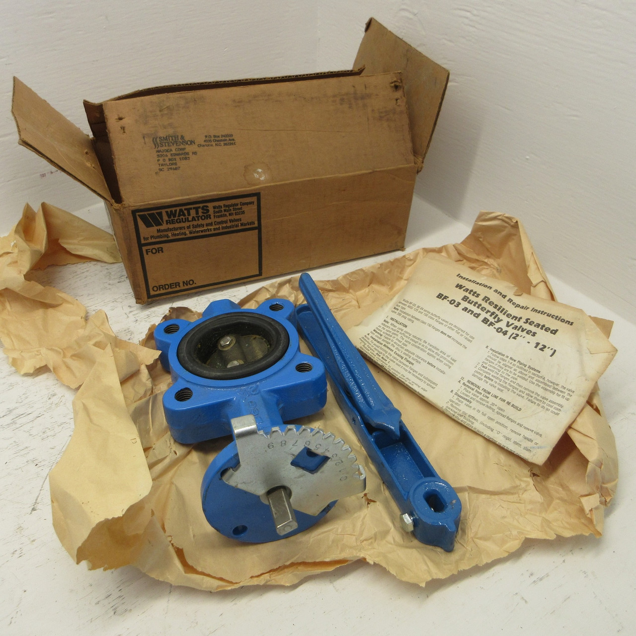 Image of NEW Watts Regulator 2-12" BF 03-121-15 Butterfly Valve Resilient Seated 200WOG