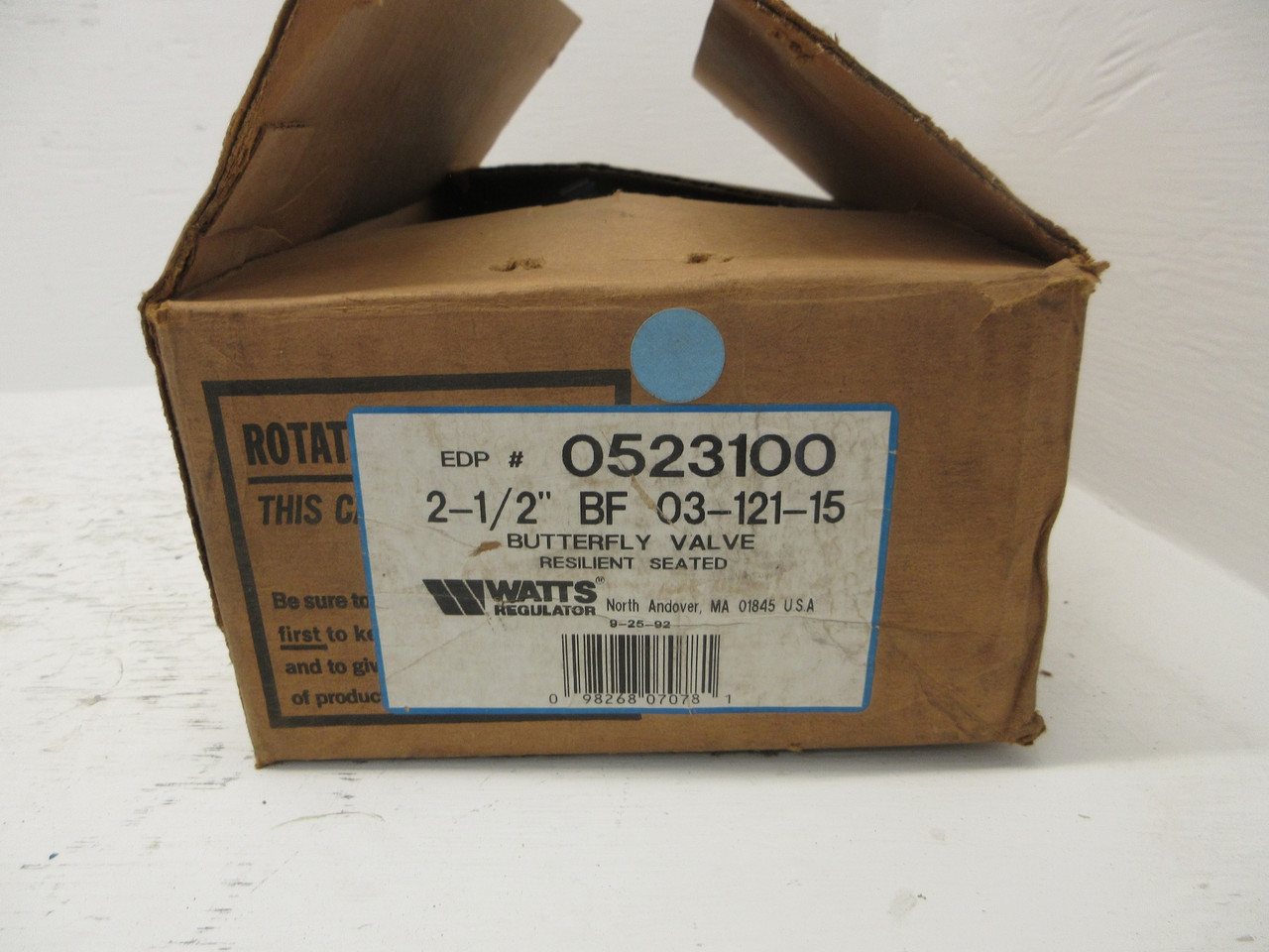 NEW Watts Regulator 2-12" BF 03-121-15 Butterfly Valve Resilient Seated 200WOG (AH0783-3)