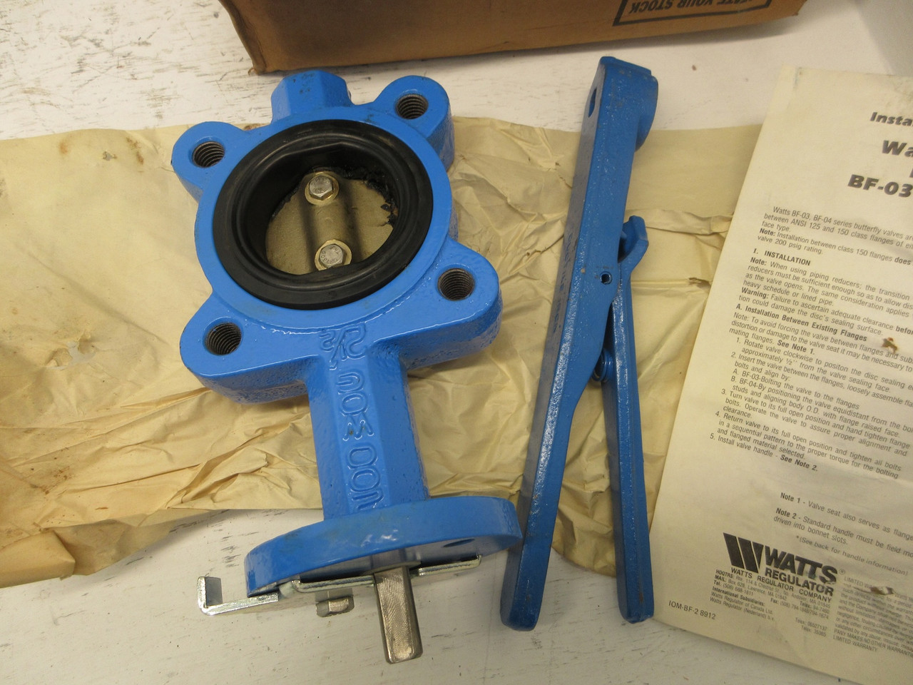 NEW Watts Regulator 2-12" BF 03-121-25 Butterfly Valve Resilient Seated 200WOG (AH0784-1)
