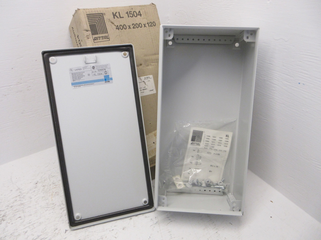 NEW Rittal KL 1504 400x200x120 Terminal Box Lift Off Cover White KL 1504510 NIB (AH0785-1)