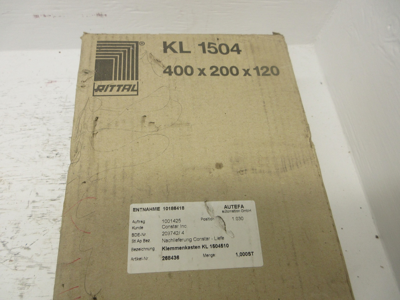 NEW Rittal KL 1504 400x200x120 Terminal Box Lift Off Cover White KL 1504510 NIB (AH0785-1)