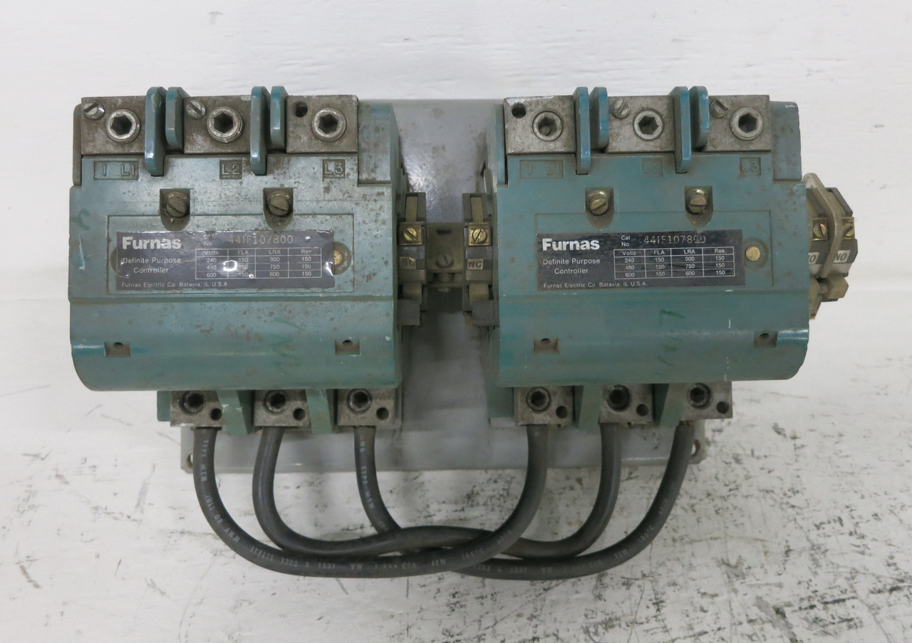 Furnas 44IF107800 Definite Purpose Reversing Contactor 120/240V Dual Coil 150A (DW7634-1)