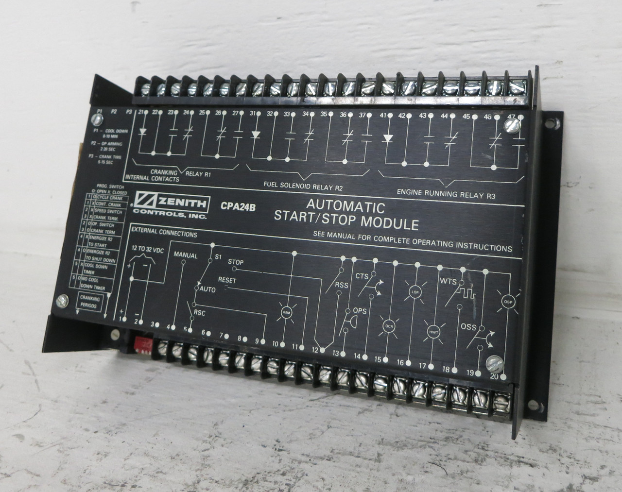 Zenith CPA24B Automatic Start / Stop Module Relay for Transfer Switch CPA-24B (DW7643-3)