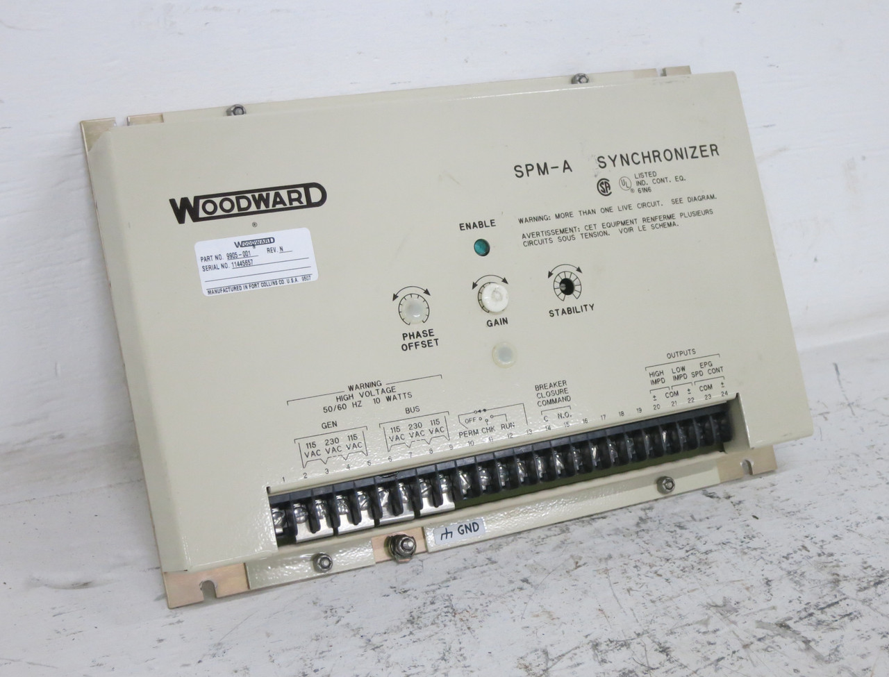 Image of Woodward 9905-001 Rev N SPM-A Synchronizer 9905001 SPMA Speed Phase Matching