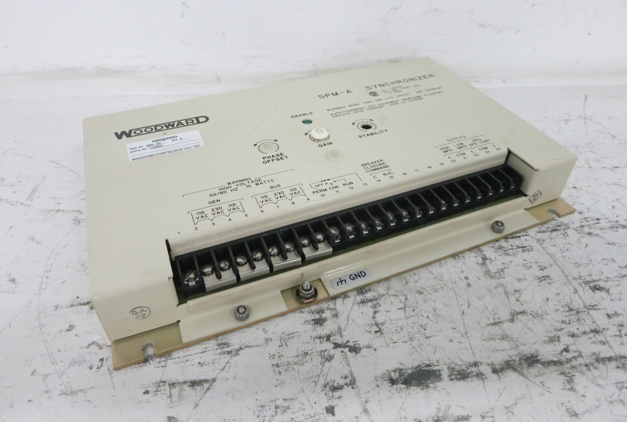 Woodward 9905-001 Rev N SPM-A Synchronizer 9905001 SPMA Speed Phase Matching (DW7647-1)