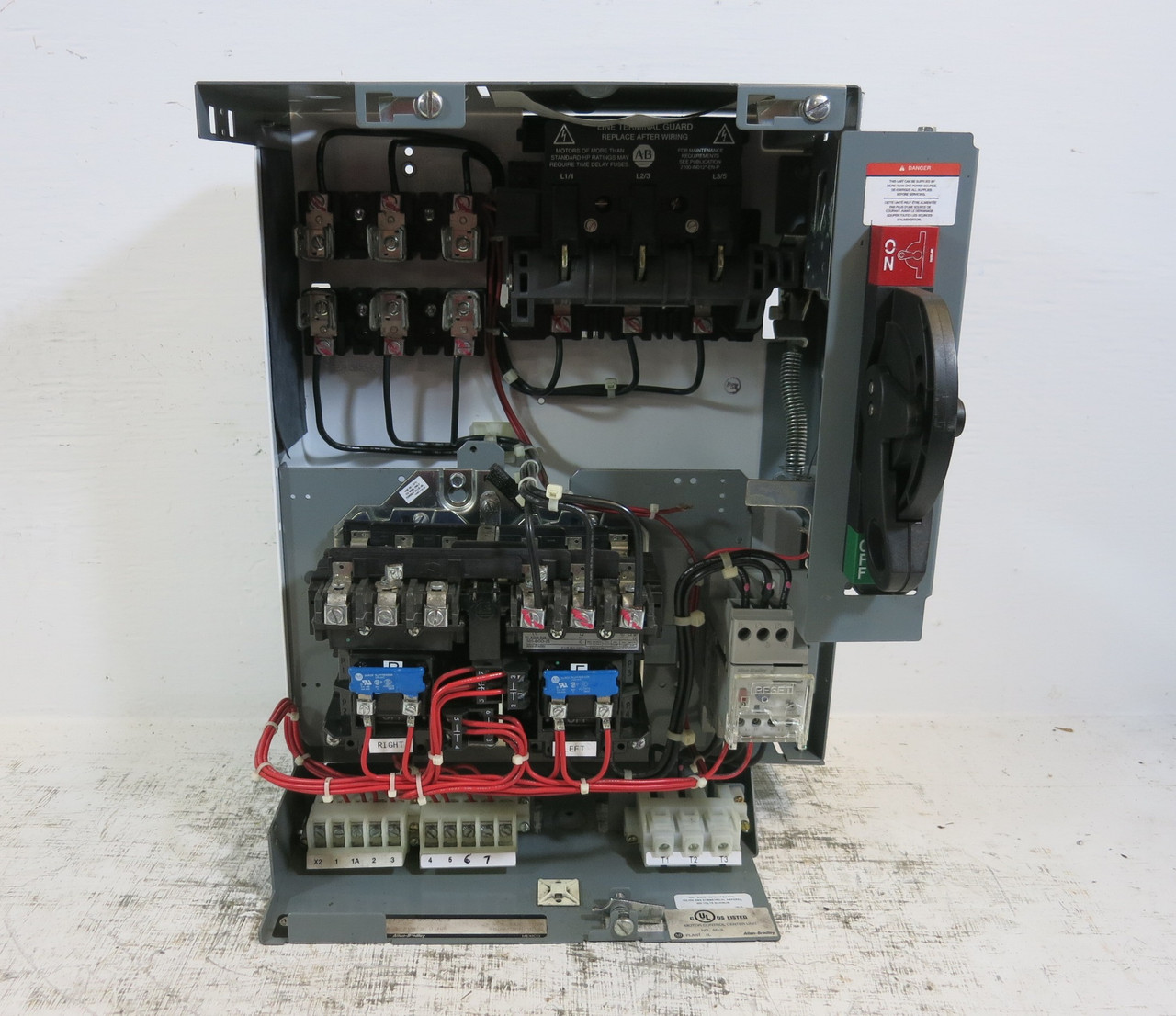 Allen Bradley 2100 Centerline Size 1 Reversing 30A Fusible 18" MCC Bucket 30 Amp (BJ1056-1)