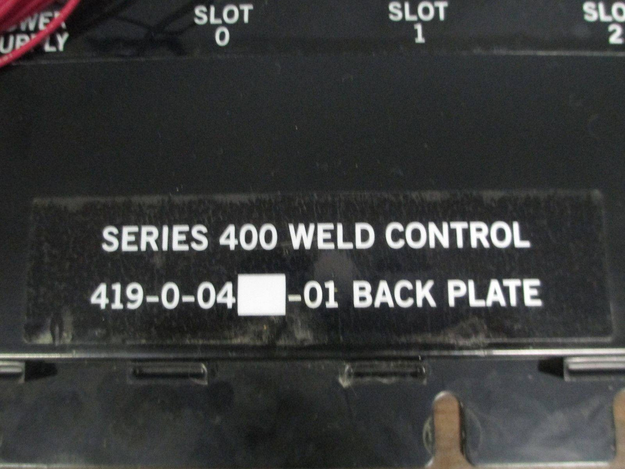 WTC Robotron 4-Slot Back Plate Rack 419-0-0444-01 4190044401 Series 400 Weld (EBI5335-10)