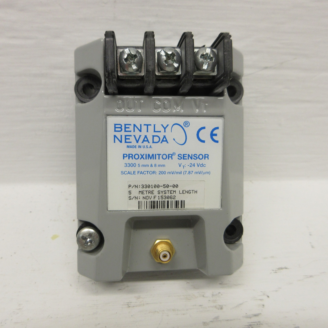 Bently Nevada 330100-50-00 Proximitor Sensor 3300 5mm & 8mm 3301005000 24Vdc (AH0798-22)