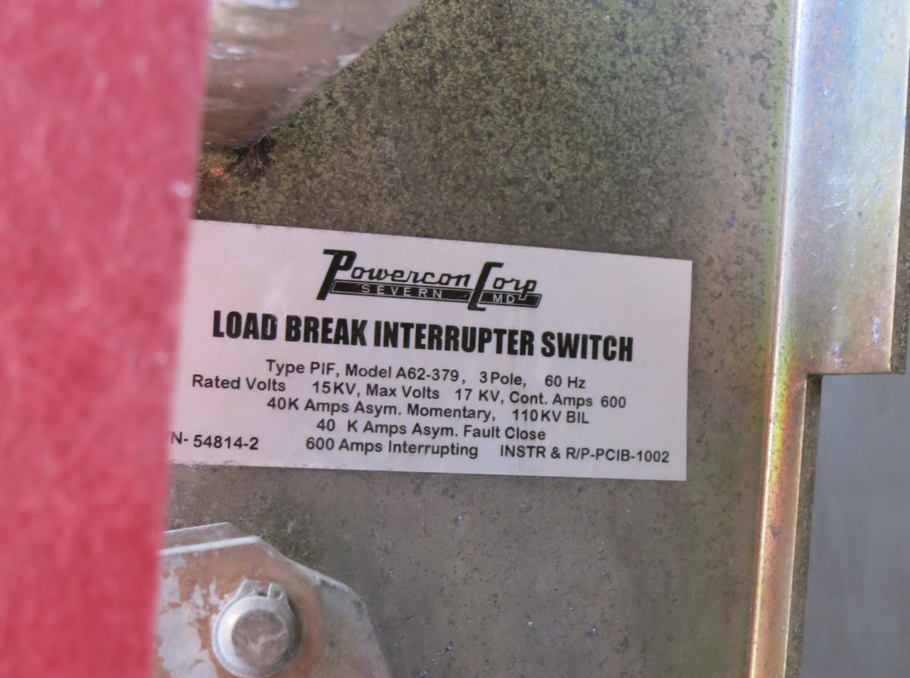 Timco 15 kV 600A Fusible Load Break Switch Gear Outdoor Stainless 4X 600 Amp PIF (DW7662-1)