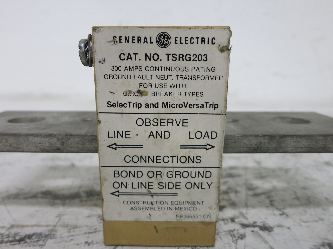 GE TSRG203 300A Ground Fault Neutral Transformer MicroVersa SelecTrip 300 Amp (DW7666-1)