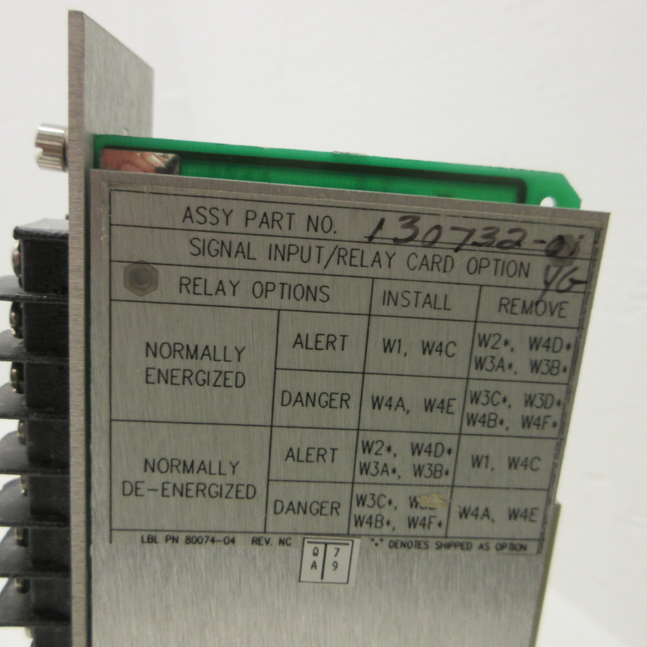 Bently Nevada 130732-01 Velomitor XDUCR I/O & Record Terminals PWA 129974-01 PLC (AH0805-6)
