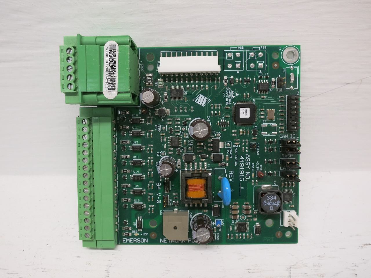 Emerson 419191G1 Rev 2 Control Circuit Board PCB 419191G 419192R1 Network Power (DW7672-1)