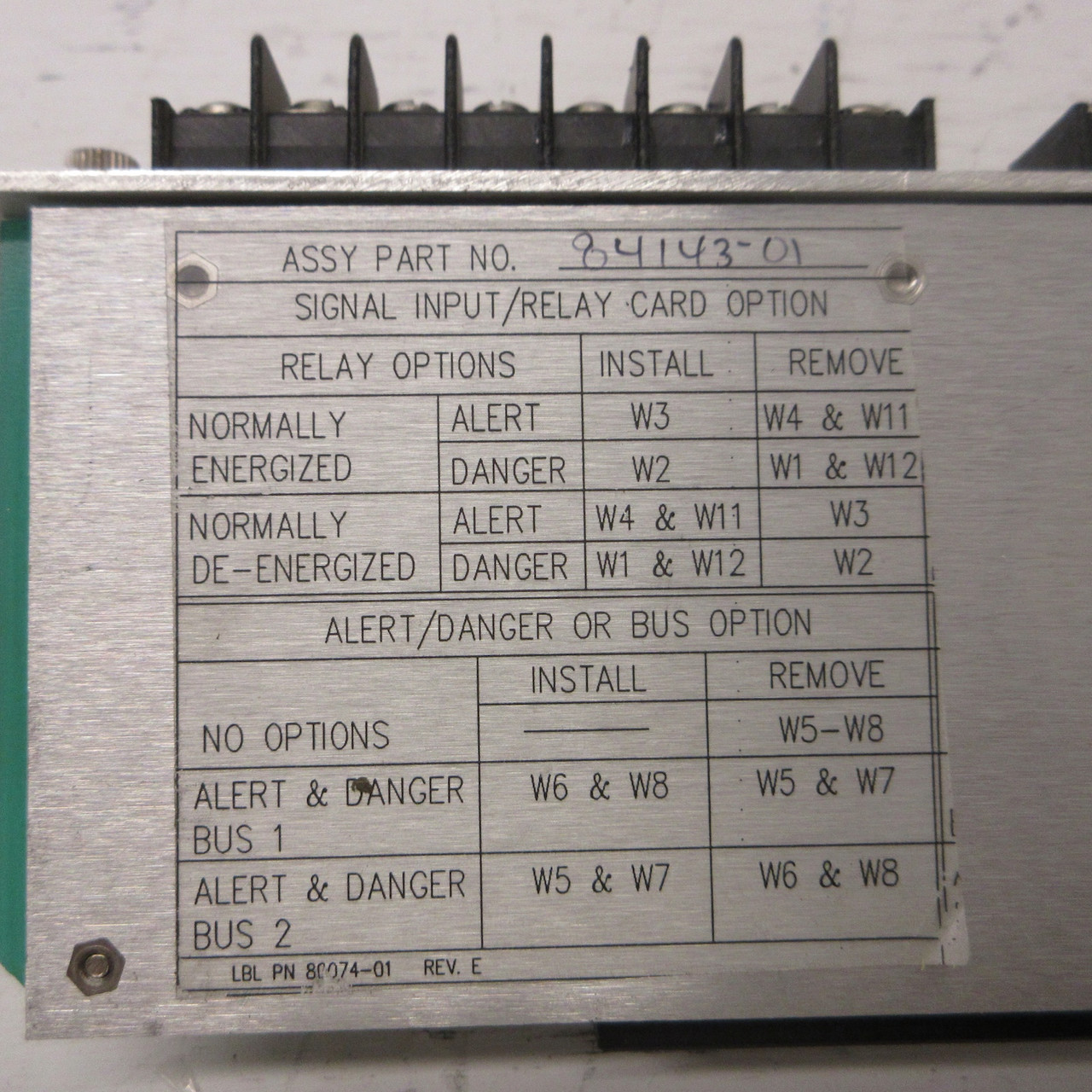 Bently Nevada 84143-01 XDCR I/O & Record Terminals ASSY 78462-01 H PLC PCB (AH0806-7)