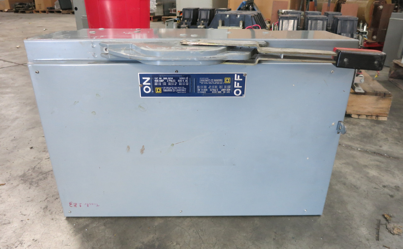 Square D QMB-365W 400A 600V Fusible Panelboard Switch QMB365W 400 Amp Fused E1 (DW7675-3)