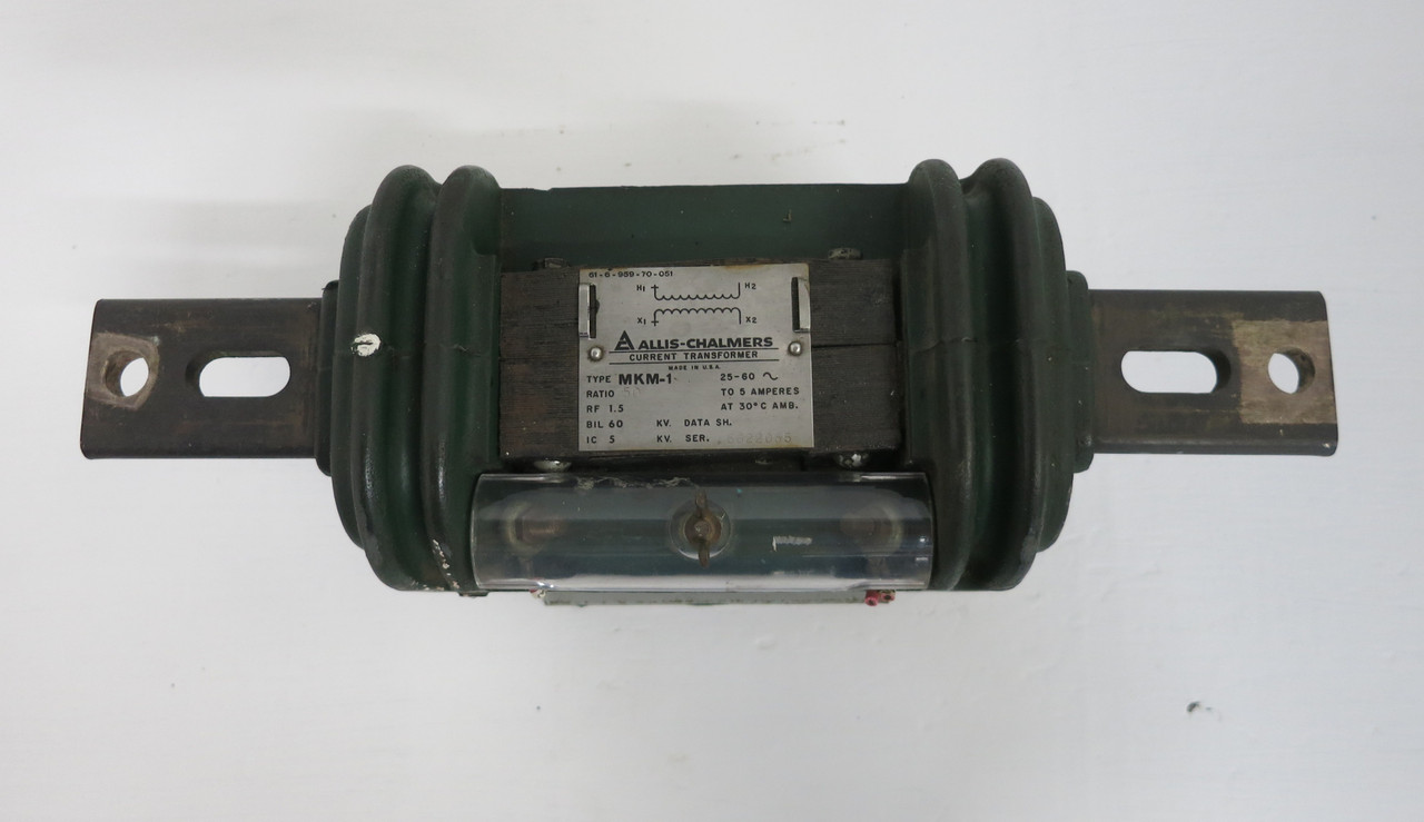 Allis-Chalmers MKM-1 Current Transformer Ratio 50:5 Amp 61-6-959-70-051 CT 50:5A (DW7701-2)