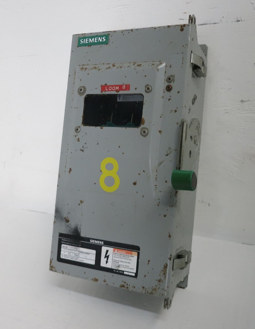 Image of Siemens 12ID361 30A 600V Fusible Disconnect Switch Window 30 Amp 121D361 Type 12