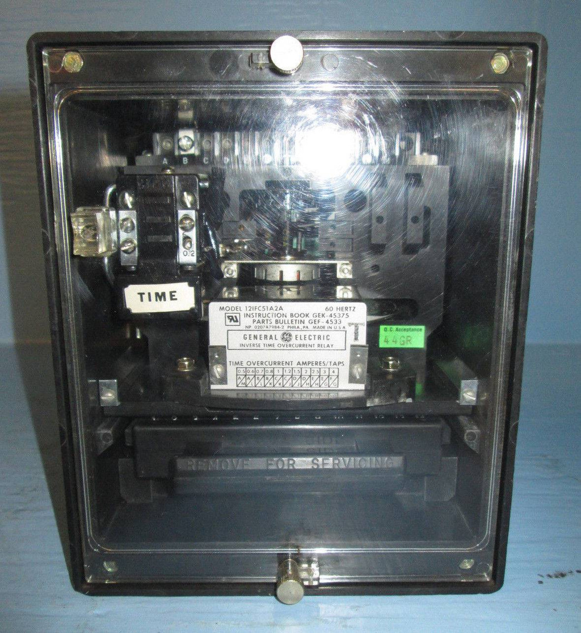 General Electric 12IFC51A2A Inverse Time Overcurrent Relay IFC GE 60 Hz 12IFC51 (EBI2032-4)