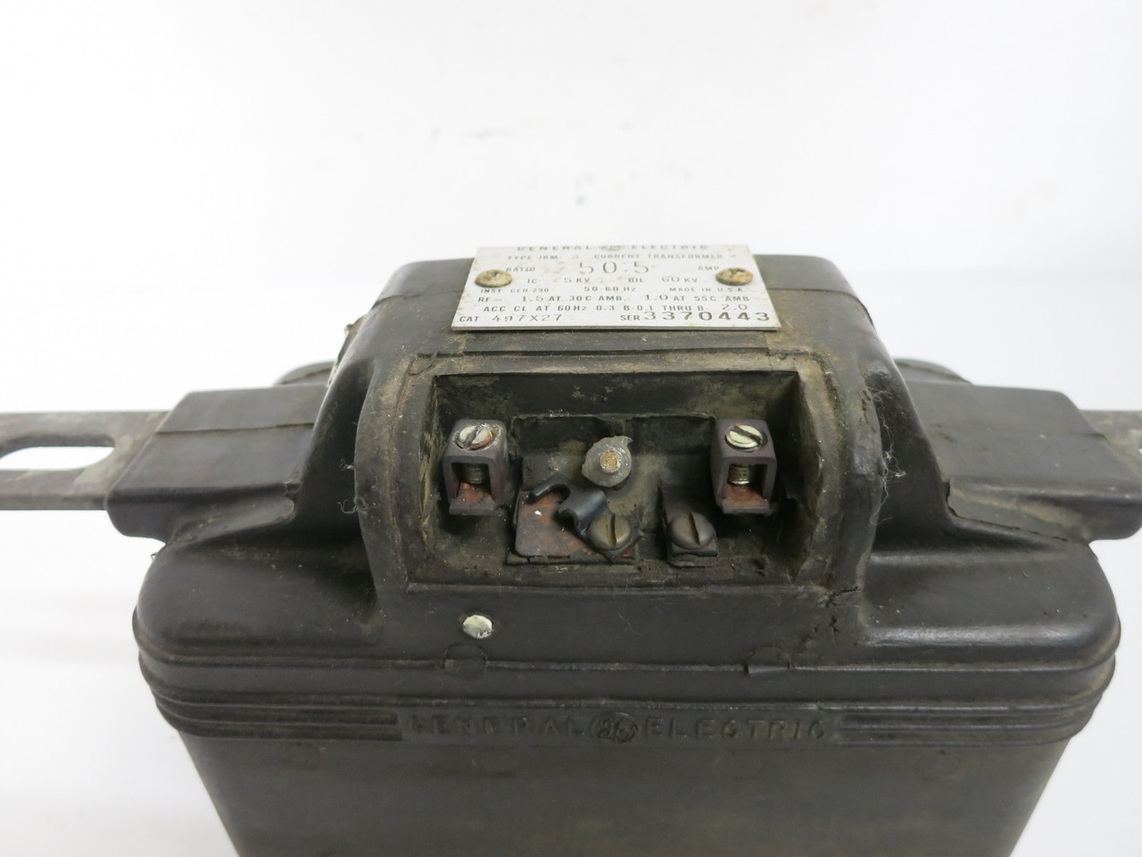 GE 497X27 Current Transformer Type JKM-3 Ratio 50:5 Amp JKM3 CT General Electric (DW7702-1)