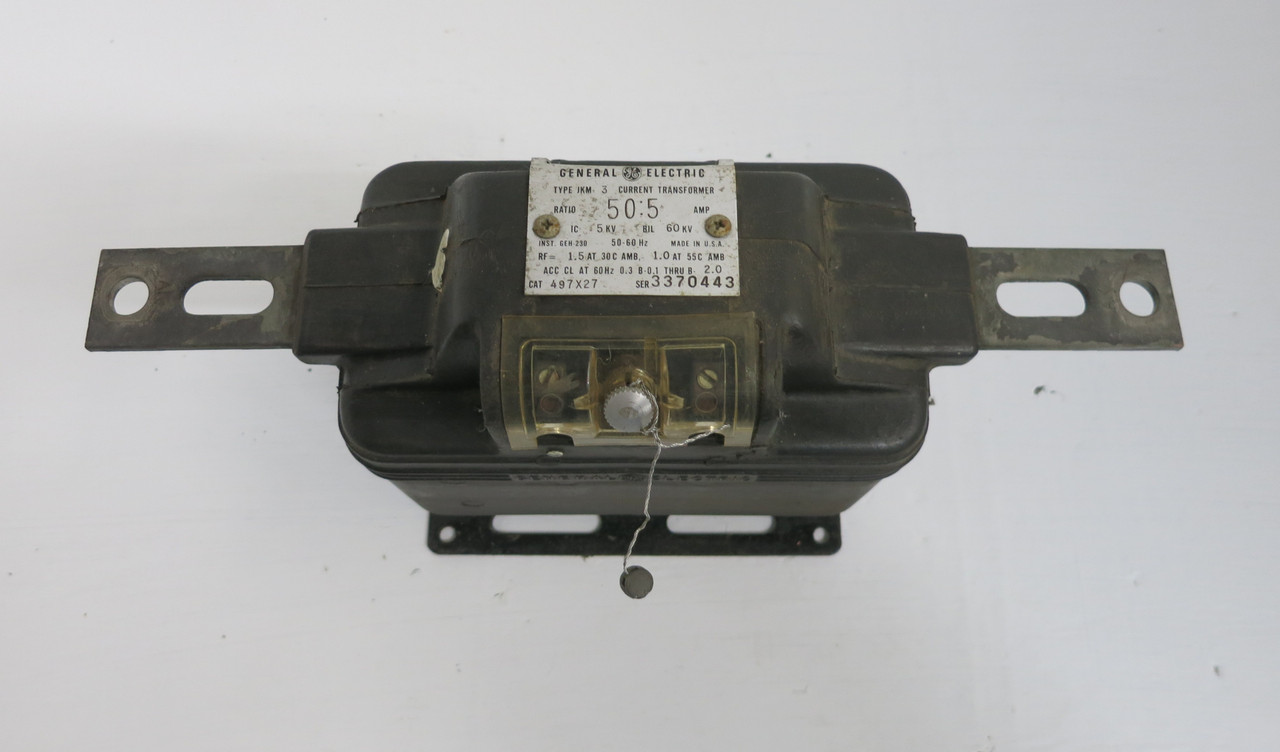 GE 497X27 Current Transformer Type JKM-3 Ratio 50:5 Amp JKM3 CT General Electric (DW7702-1)