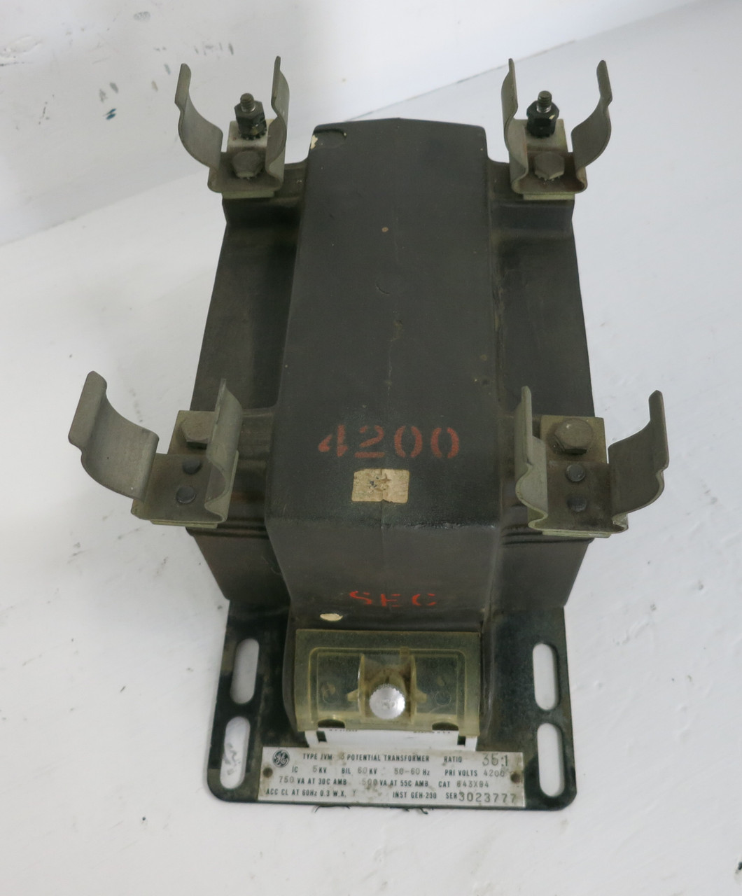 GE 643X94 JVM-3 Potential Transformer Ratio 35:1 4200V JVM3 PT (DW7708-4)