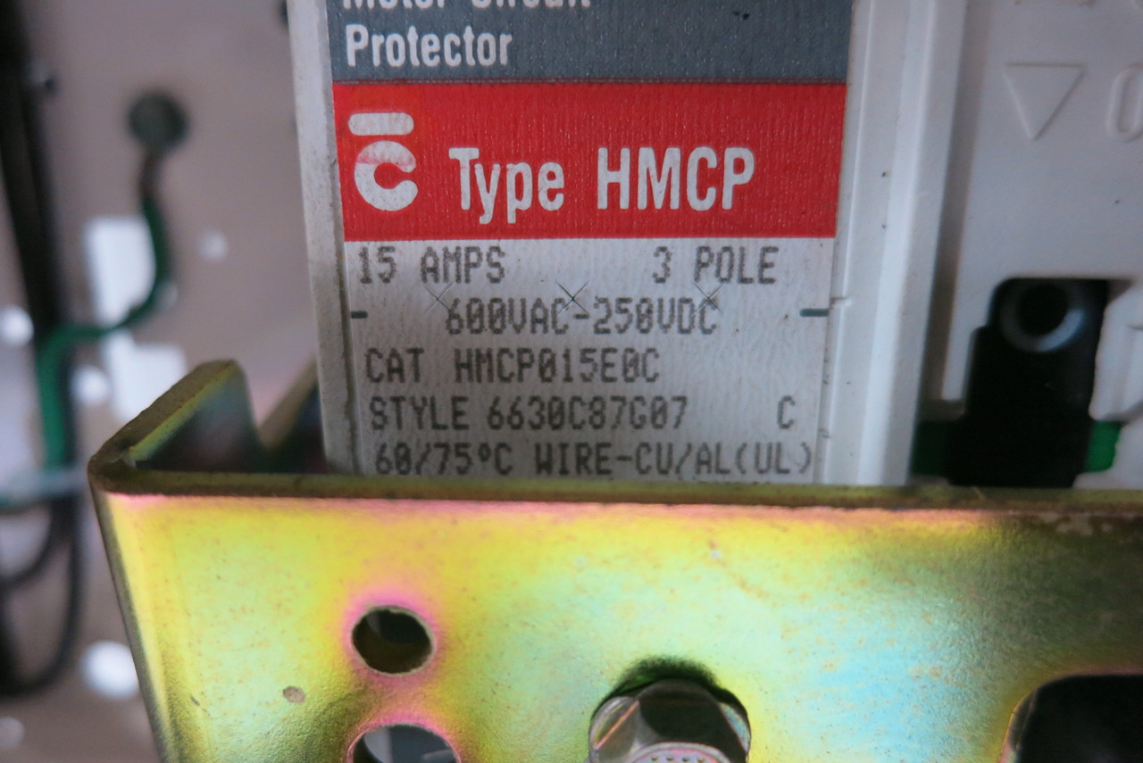 Allen Bradley 2100 Centerline Size 1 Reversing 15A Breaker 18" MCC Bucket 15 Amp (BJ1061-1)