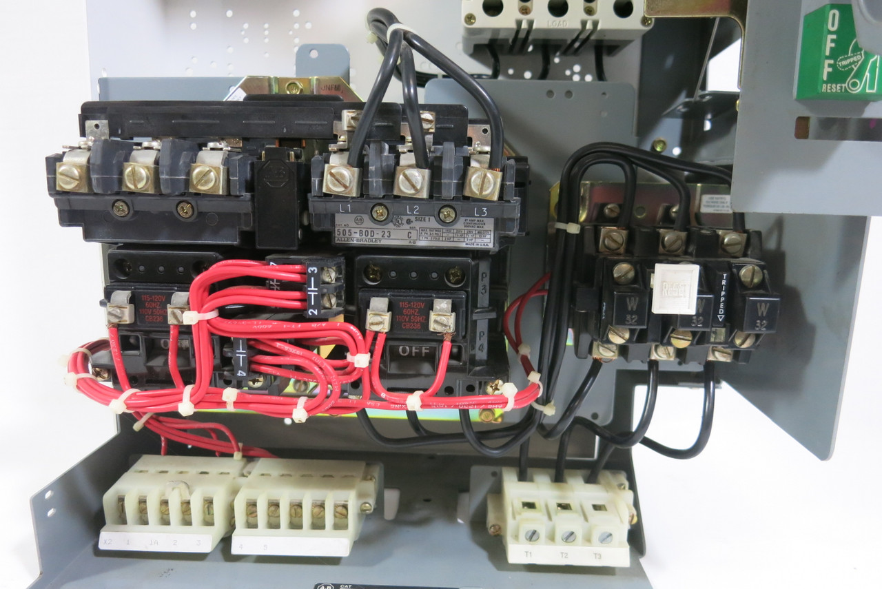 Allen Bradley 2100 Centerline Size 1 Reversing 3A Breaker 18" MCC Bucket 3 Amp (BJ1060-1)