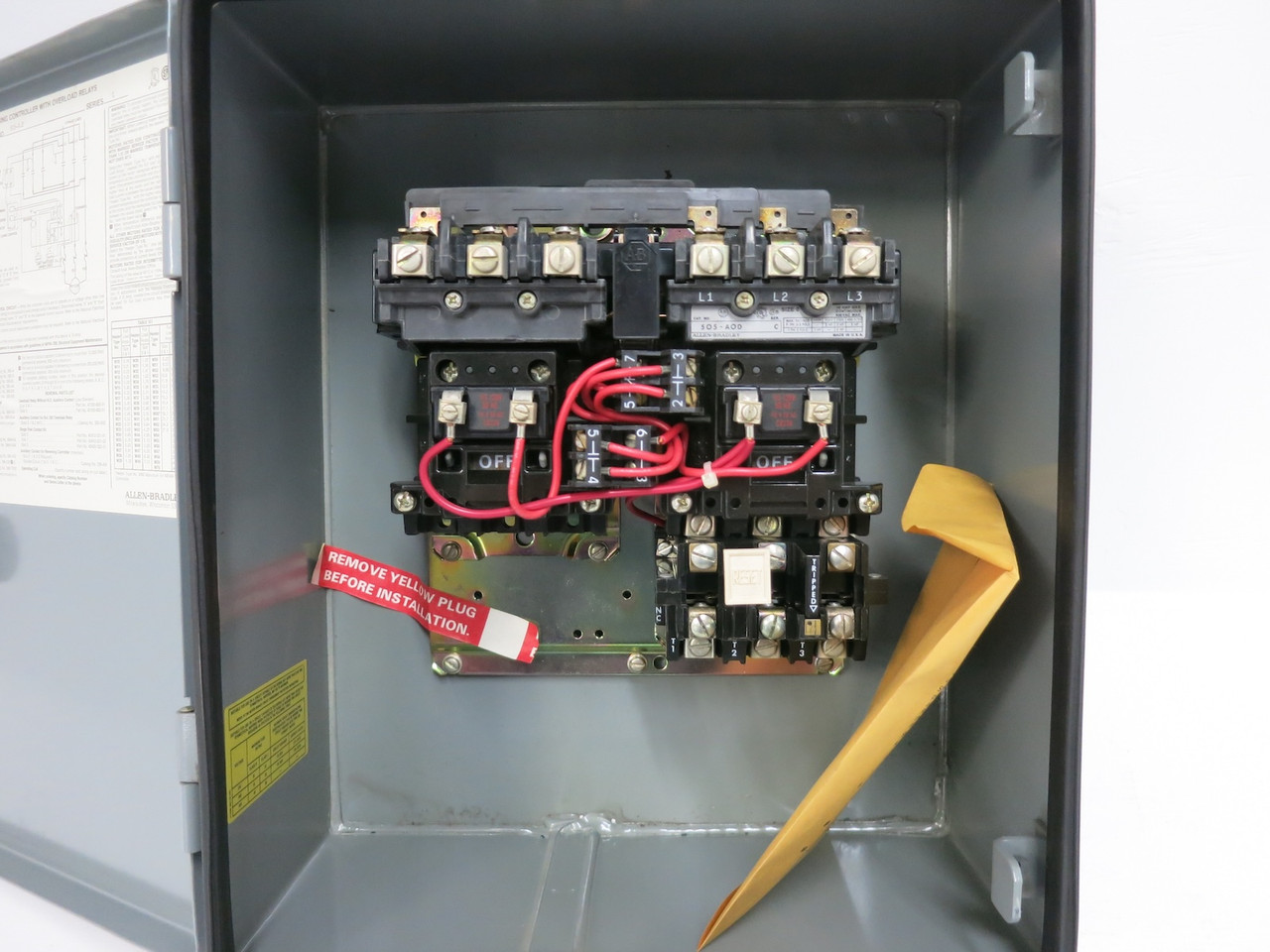 NEW Allen Bradley 505-AJD Size 0 Reversing Enclosed Motor Starter 505-AOD Type12 (DW7730-1)