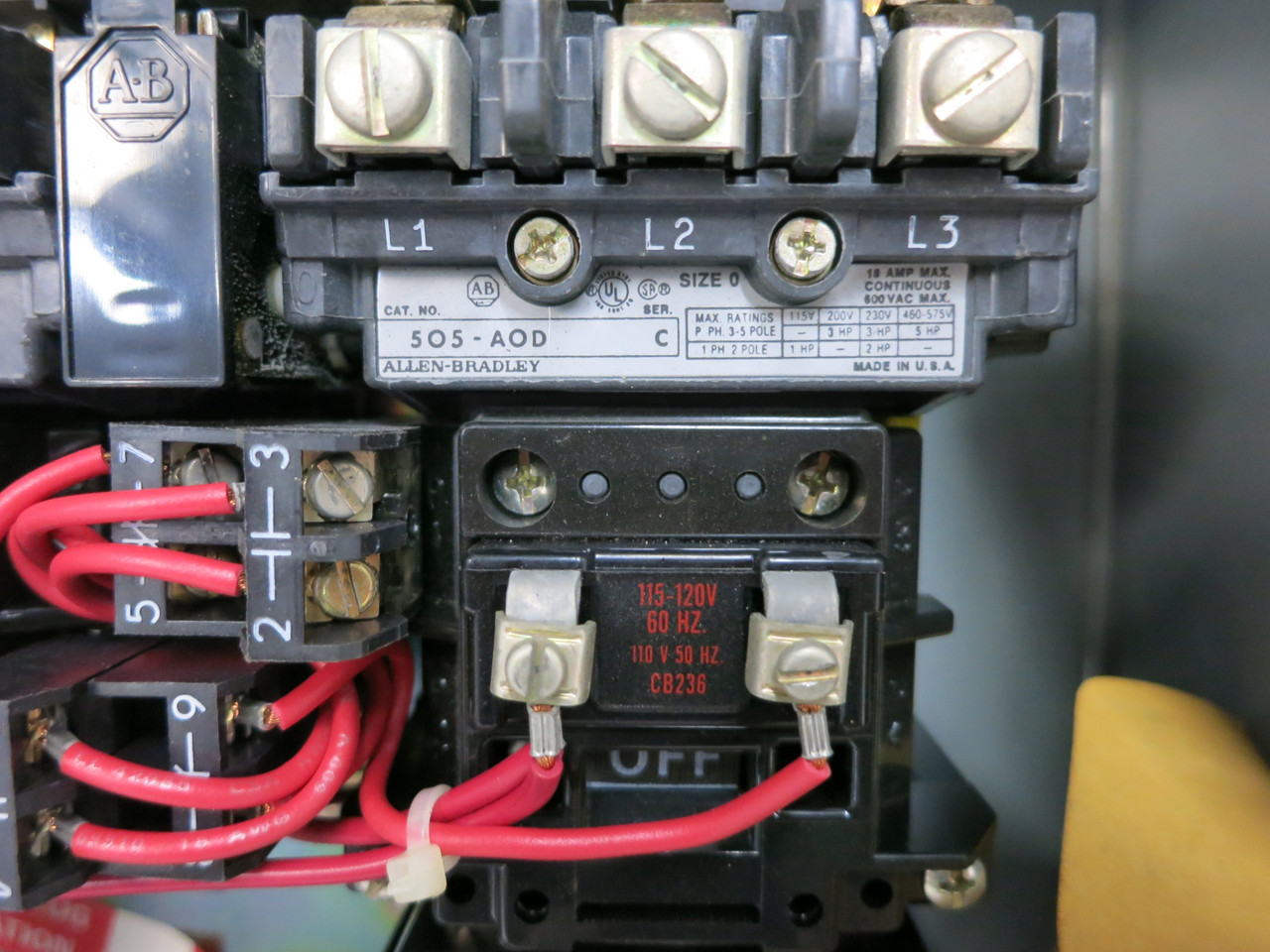 NEW Allen Bradley 505-AJD Size 0 Reversing Enclosed Motor Starter 505-AOD Type12 (DW7730-1)