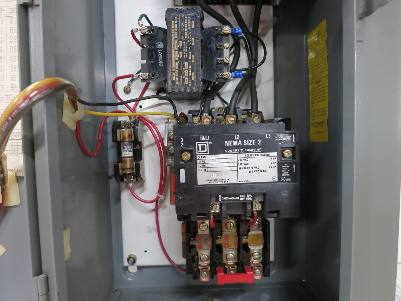 Square D 50A Breaker Size 2 Starter Combination Box 50 Amp Combo 8536SDO1S 8538 (DW7742-1)