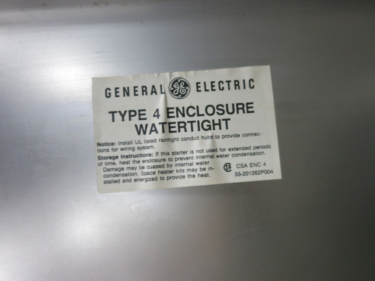 GE 100A Fusible Size 4 Motor Starter Combination Combo Box Stainless Type 4 Encl (DW7740-1)