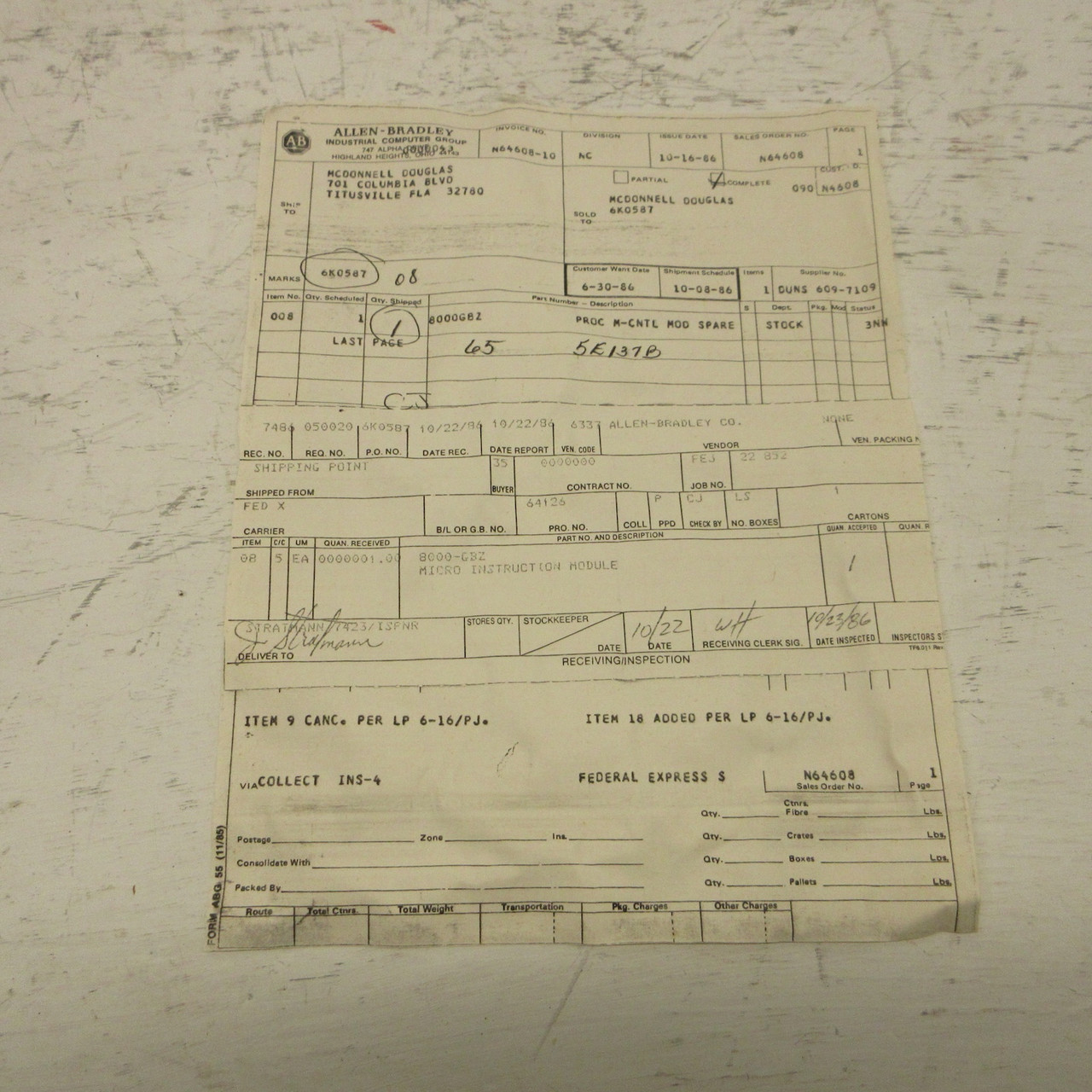 NEW Allen Bradley 8000-GBZ Micro-Instructional Module PC Board 800GBZ 635537-02 (AH0842-1)