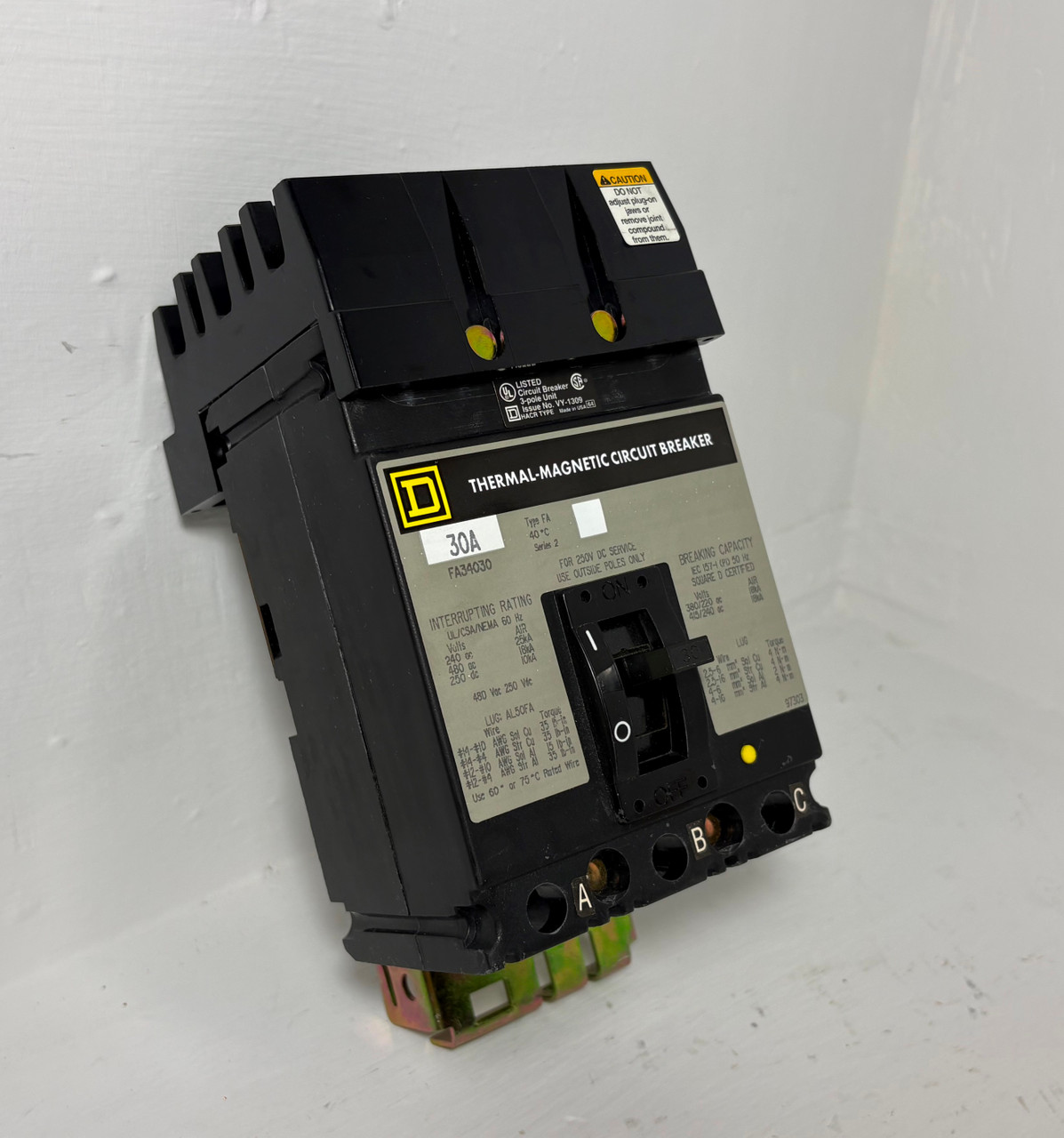 NEW Square D I-Line FA34030 30A Circuit Breaker 480 VAC Type FA S2 30 Amp NIB (EM5728-1)