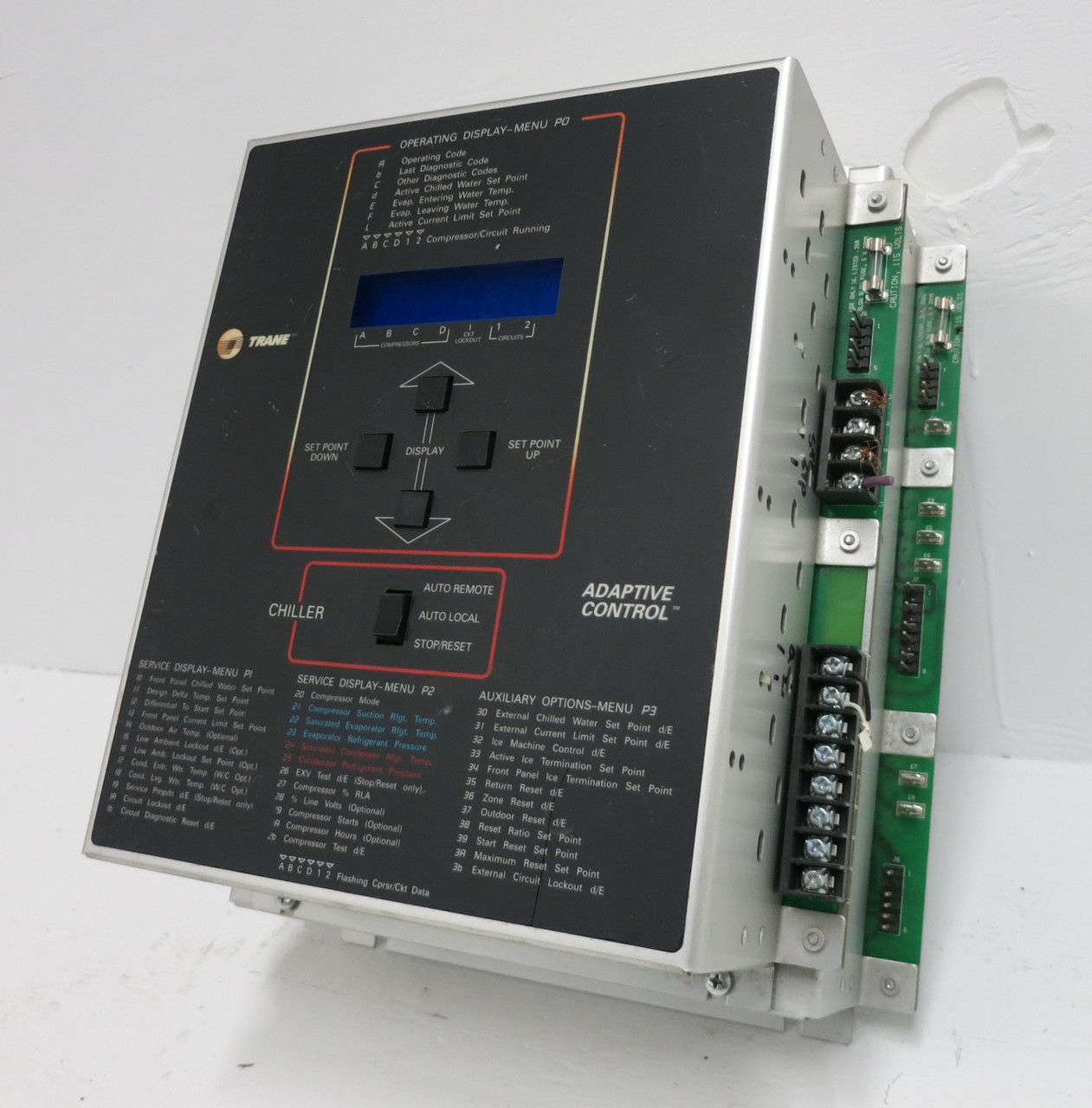 Trane X13650362-05 Rev J Chiller Adaptive Control Display w/ X13650361-04 PLC (DW7745-1)