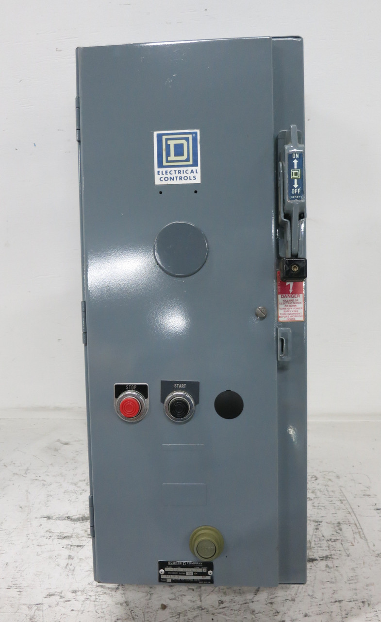 Square D 60A Fusible Size 2 Starter Combination Box 60 Amp Combo 8536SDO1S 8538 (DW7755-1)