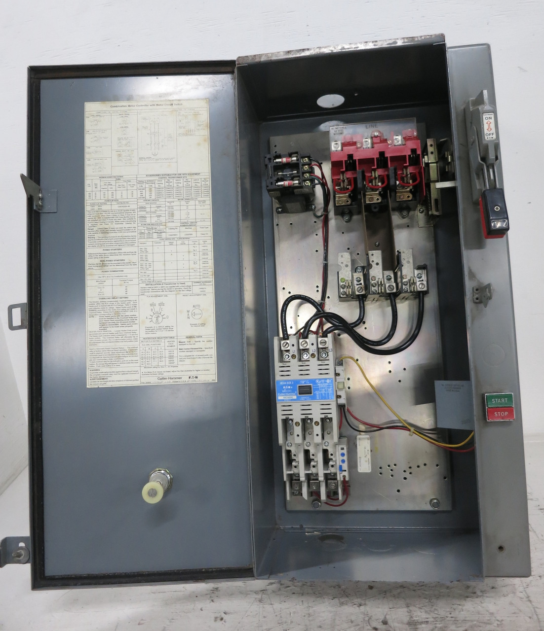 Eaton Size 3 Starter 100A Fusible Combination Combo Box 100 Amp AN16KN0 12 (DW7753-1)