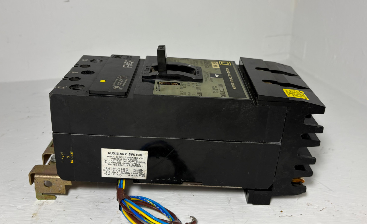 Square D I-Line KA362501580 250A Circuit Breaker w/ Aux & UVR 3P KA36250 250 Amp (EM5732-1)