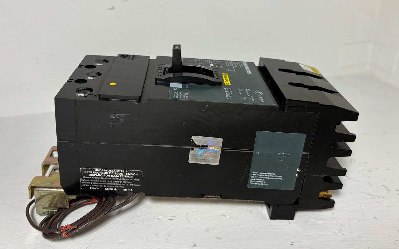 Square D I-Line KA361751580 175A Circuit Breaker Green Label w Aux & UVR 175 Amp (EM5738-1)
