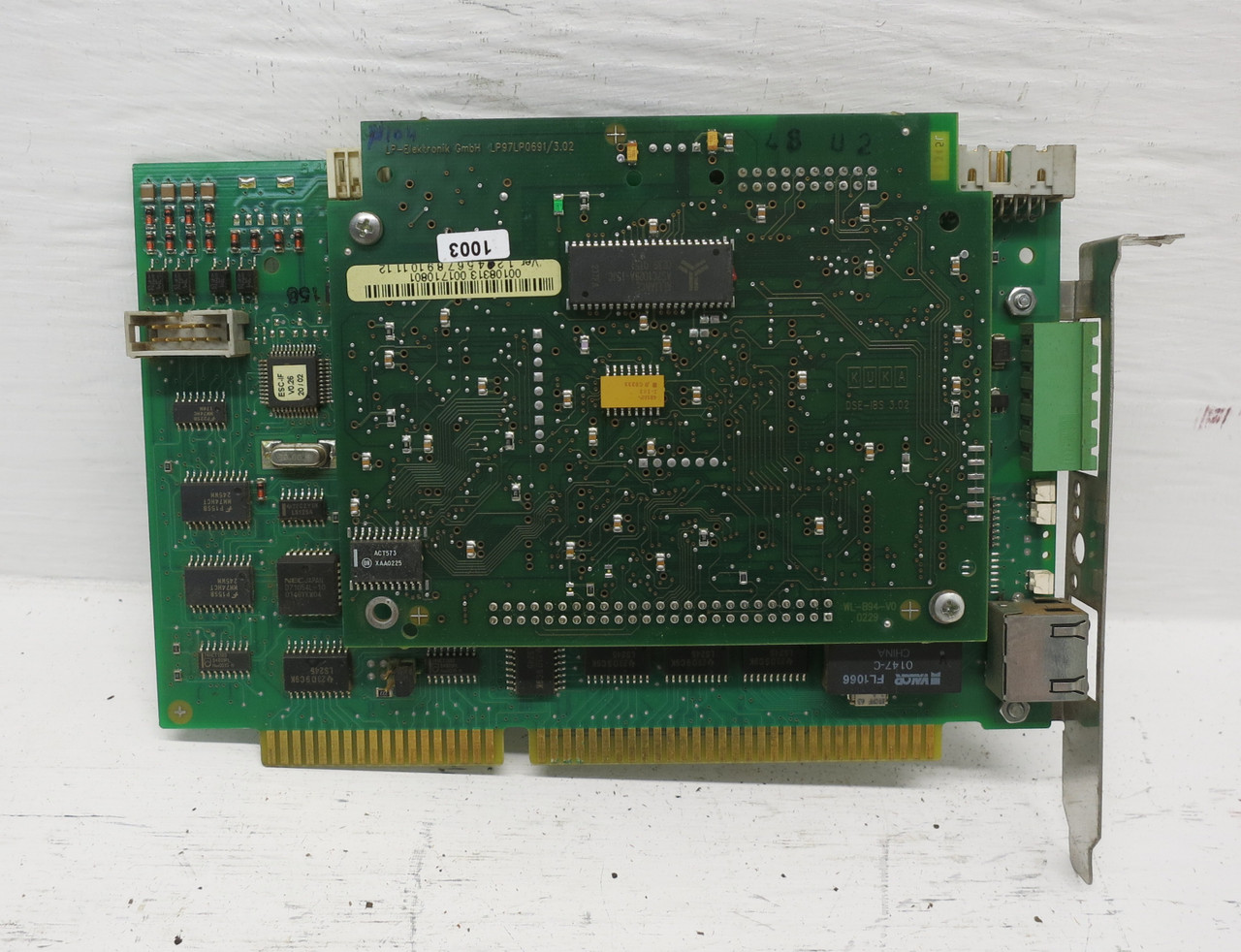 Kuka 00-108-766 MFC2 Robot Control Card DSE-IBS LP97LP0691/3.02 3.60100.685 PLC (DW7791-1)