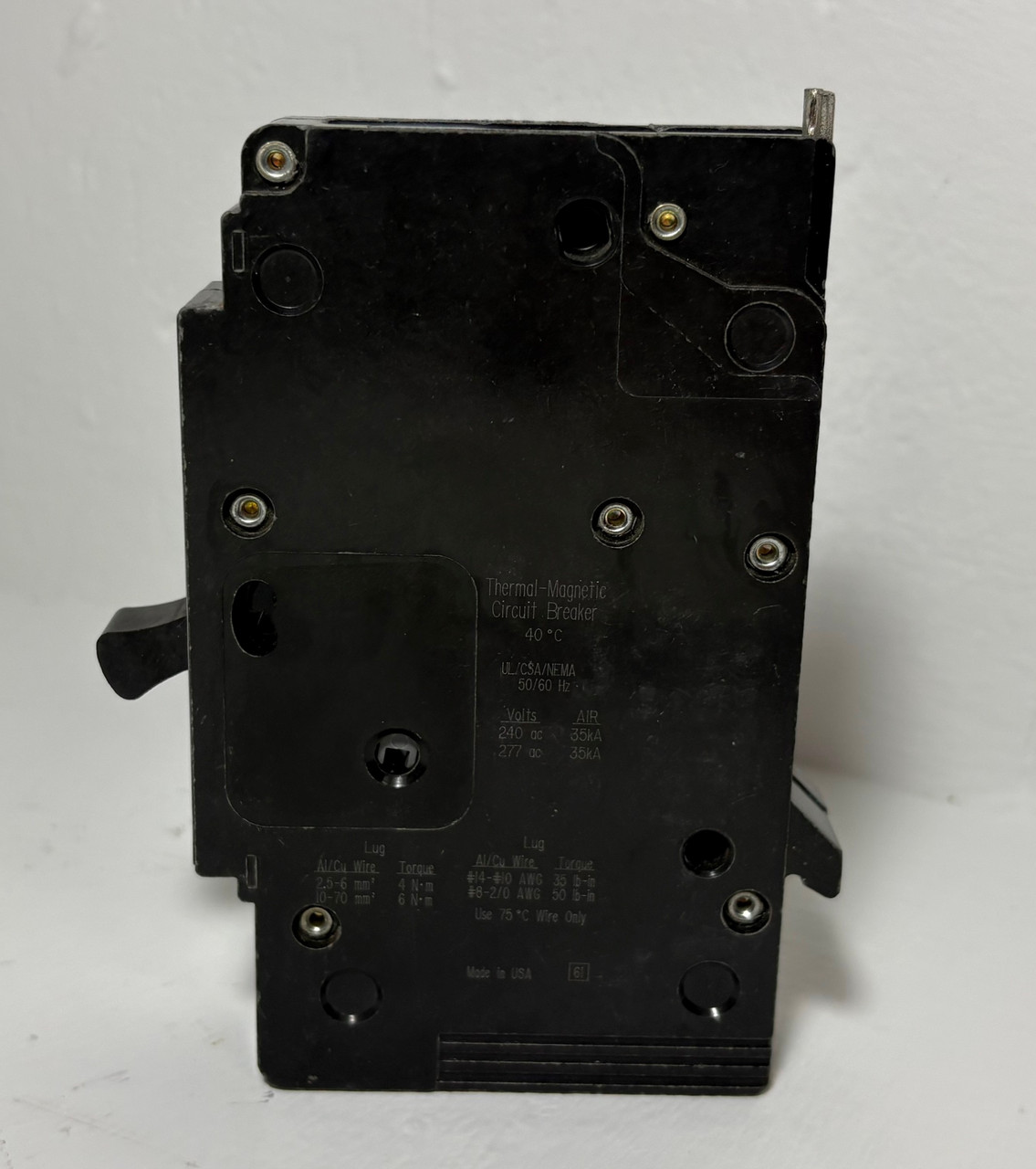 Square D EGB14050 50A 1P Circuit Breaker 277 VAC EGB 50 Amp 1 Pole YF-6609 HACR (EM5745-1)