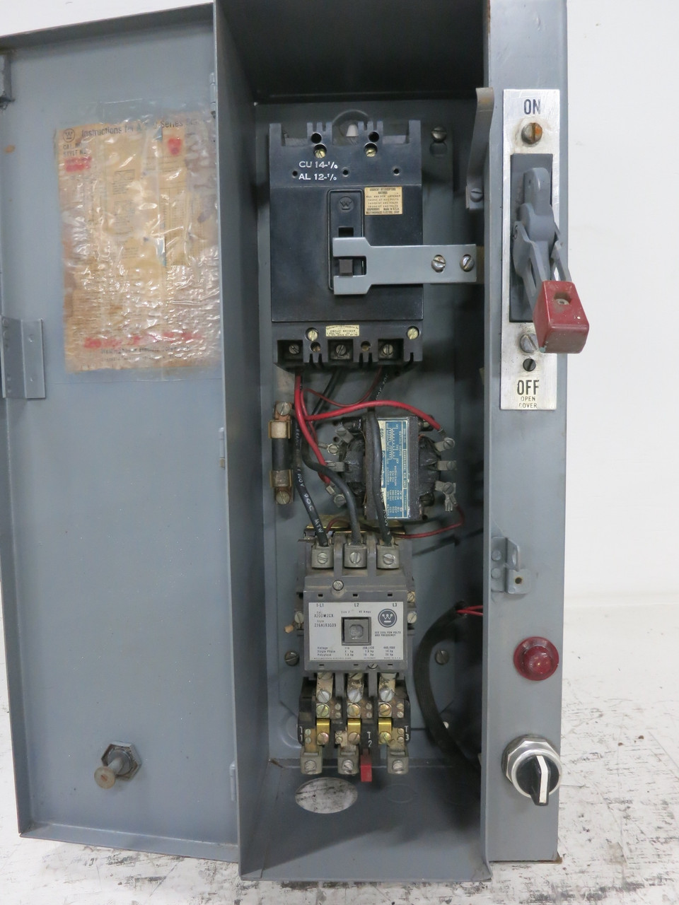 Westinghouse 70A Breaker Size 2 Starter Combination Combo Box 70 Amp A200M2CX (DW7797-1)