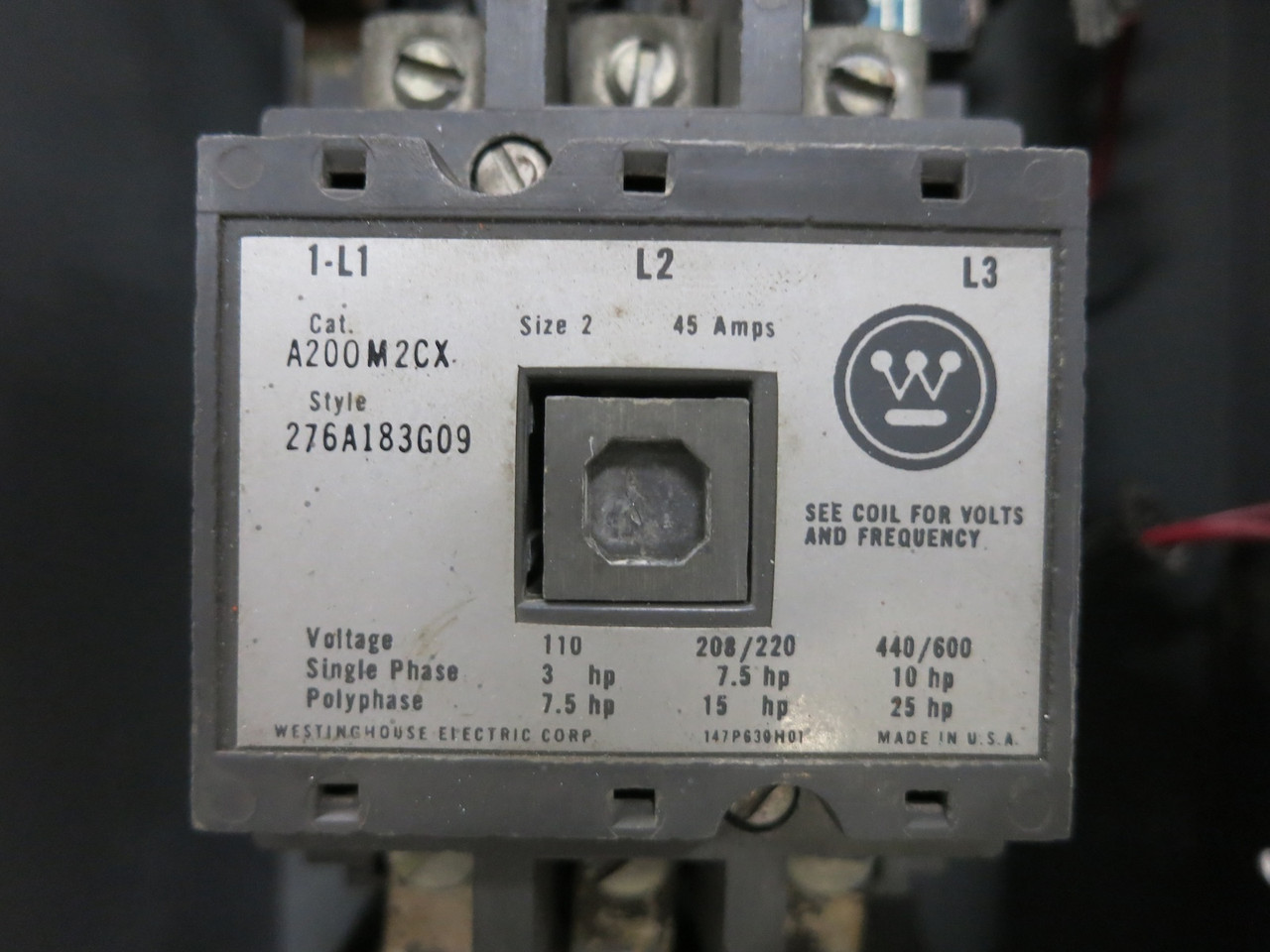 Westinghouse 70A Breaker Size 2 Starter Combination Combo Box 70 Amp A200M2CX (DW7797-1)