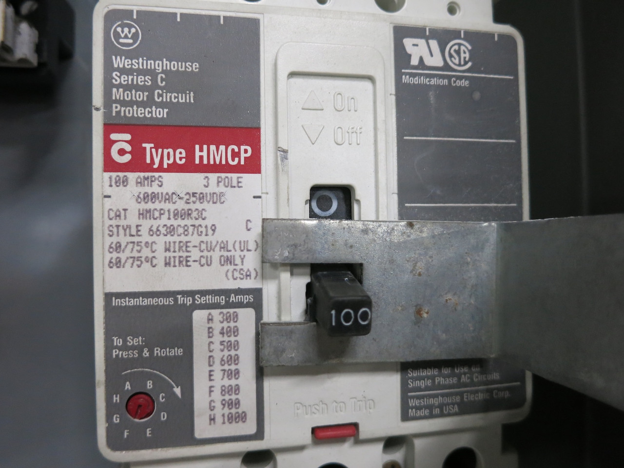 Westinghouse Size 3 Starter 100A Breaker Combination Combo Box 100 Amp A200M3CAC (DW7796-1)