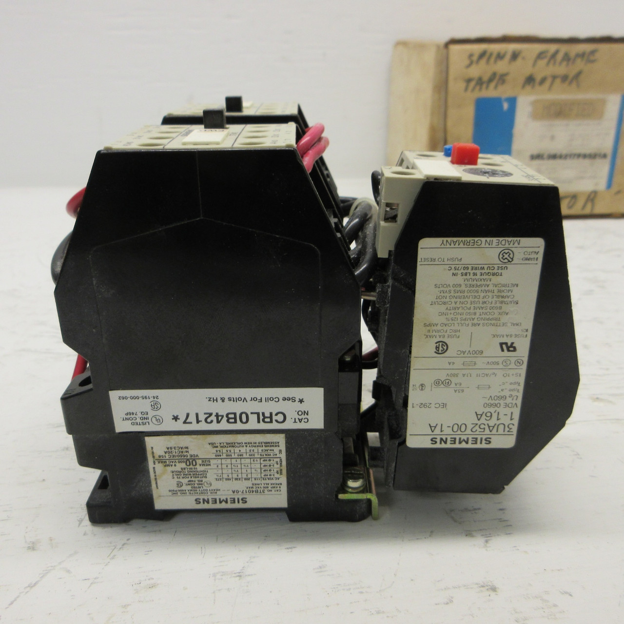 NEW Siemens CRL0B4217 Reversing Starter Size 00 3UA5200-1A 3TB42 MODIFIED NIB (AH0882-1)