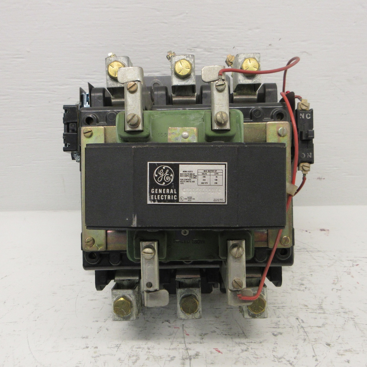 GE CR205G000DFC Size 5 Motor Contactor 200HP 270A 600VAC 280VDC Coil 270 Amp (AH0883-2)