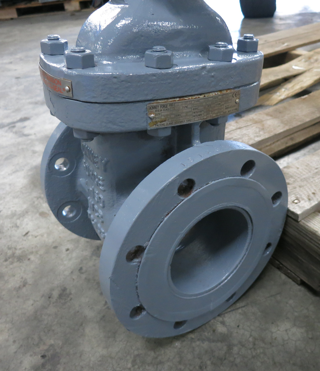 Bonney Forge 4" 1-11-RF-LE 4-150 Gate Valve DN100 Stem 13CR 1-11-RFLE 4 in WCB (DW7800-3)