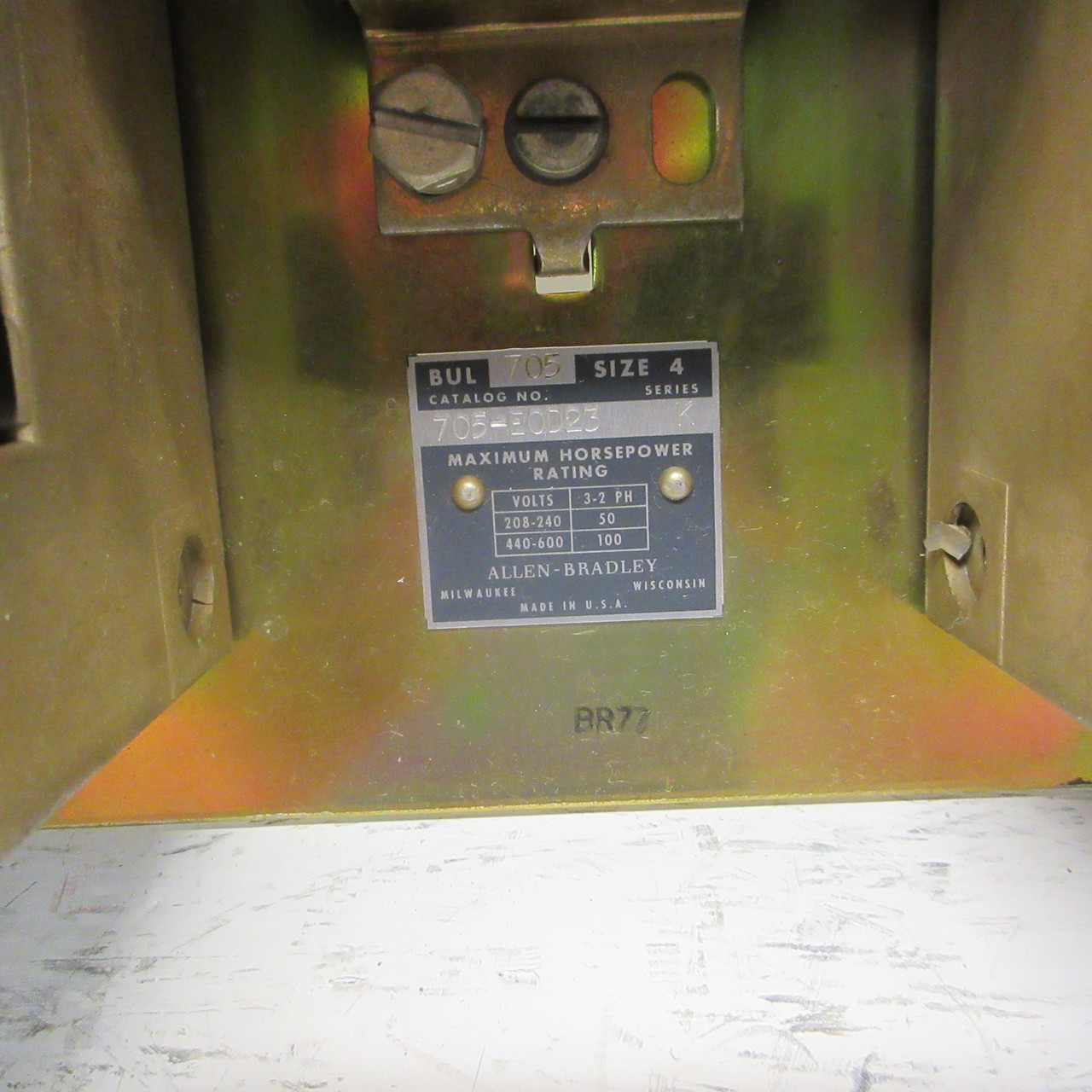 Allen Bradley 705-EOD23 Size 4 Reversing Contactor 100HP 480/600V 120V Coil Sz4 (AH0887-1)