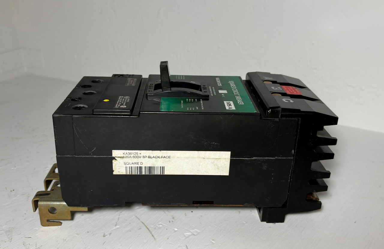 Square D I-Line KA36125 125A Circuit Breaker 600V KA 125 Amp after market label (EM5749-1)