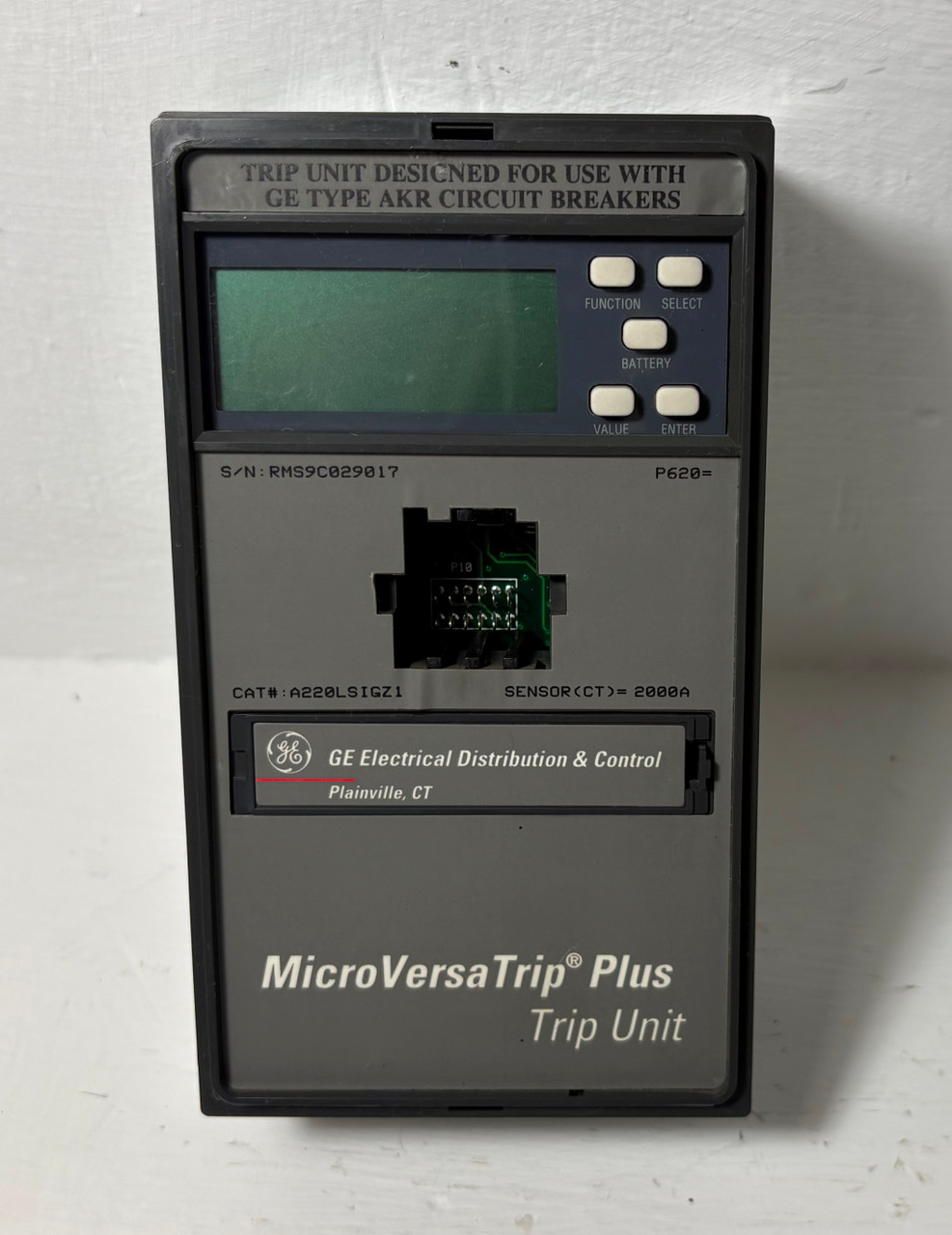 General Electric A220LSIGZ1 2000A MicroVersaTrip Plus Trip Unit LSIG 2000 Amp GE (EM5752-1)