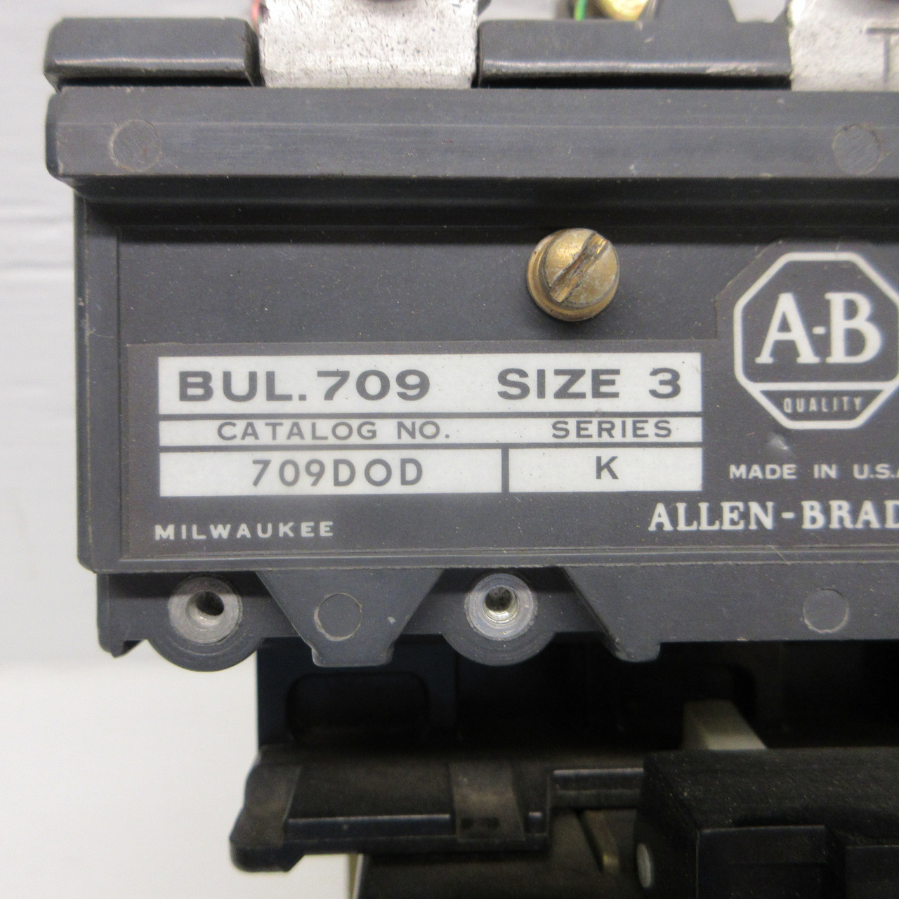 Allen Bradley 709DOD Size 3 Contactor 110/120V Coil 73A86 50HP 3P 709-DOD 709D0D (AH0891-2)
