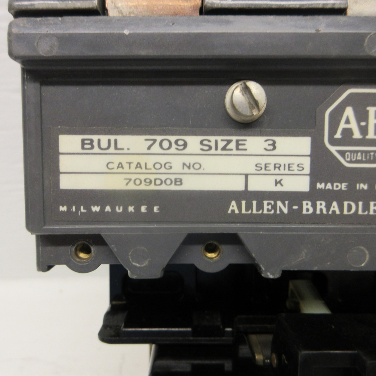 Allen Bradley 709DOB Size 3 Contactor 93/110V Coil 73A01 50HP 3P 709-DOB 709D0B (AH0890-1)
